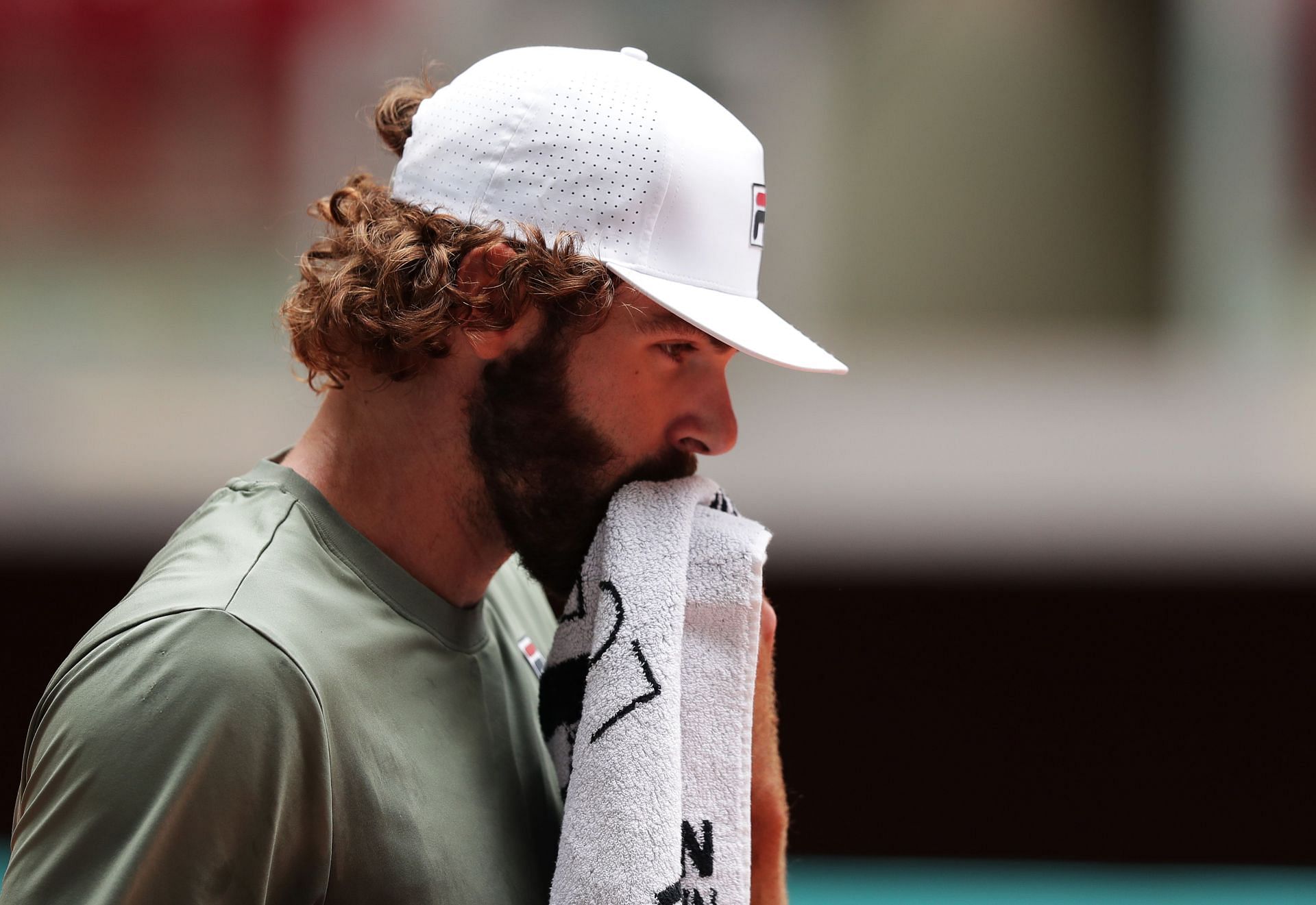 Reily Opelka pictured at the Mutua Madrid Open.