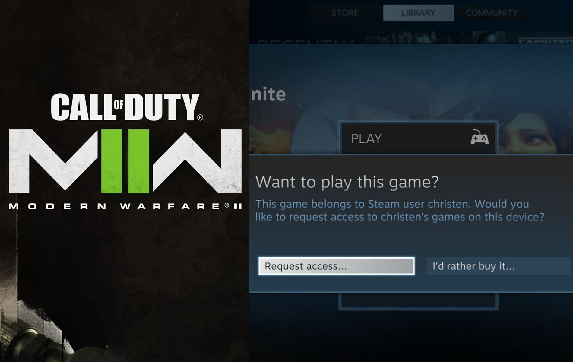 Modern Warfare 2 is no longer available for Steam Family Sharing