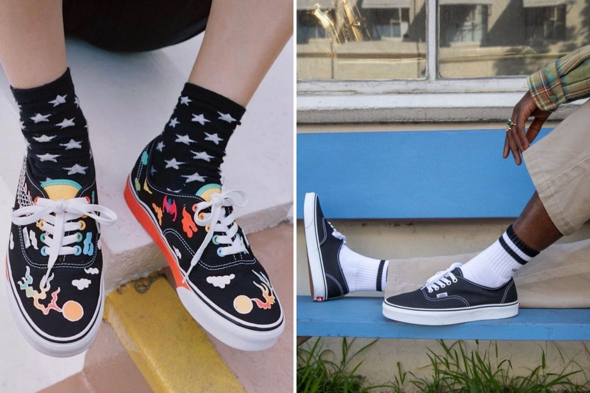 Don&#039;t forget to wear socks with your sneakers (Image via Vans)