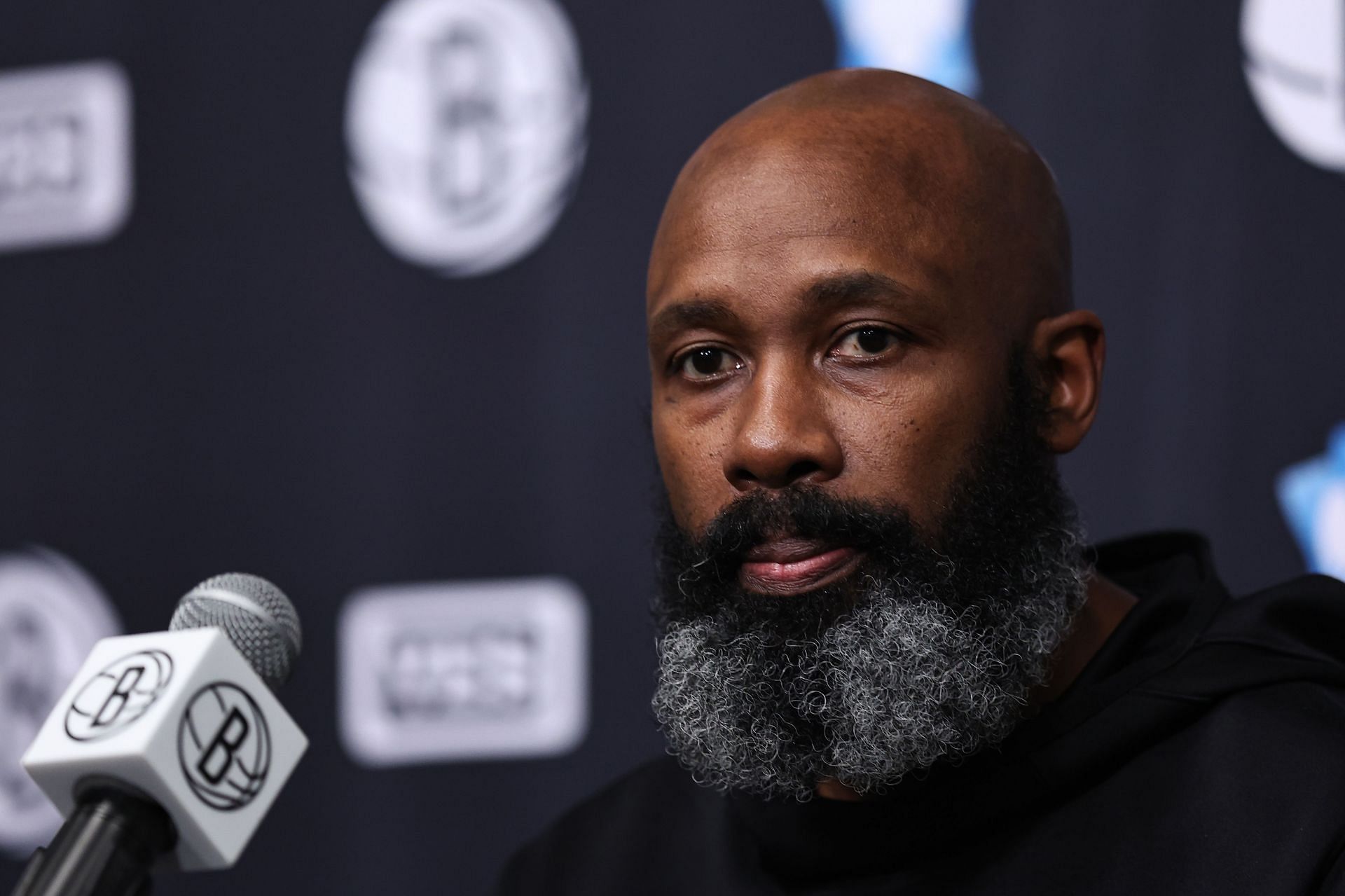 Jacque Vaughn at a press conference