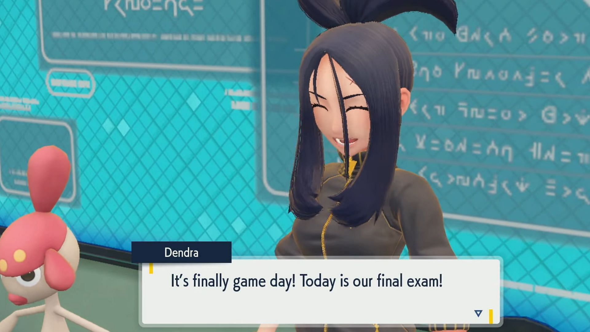 A student, who is about to take an exam in a different subject (Image via Game Freak)
