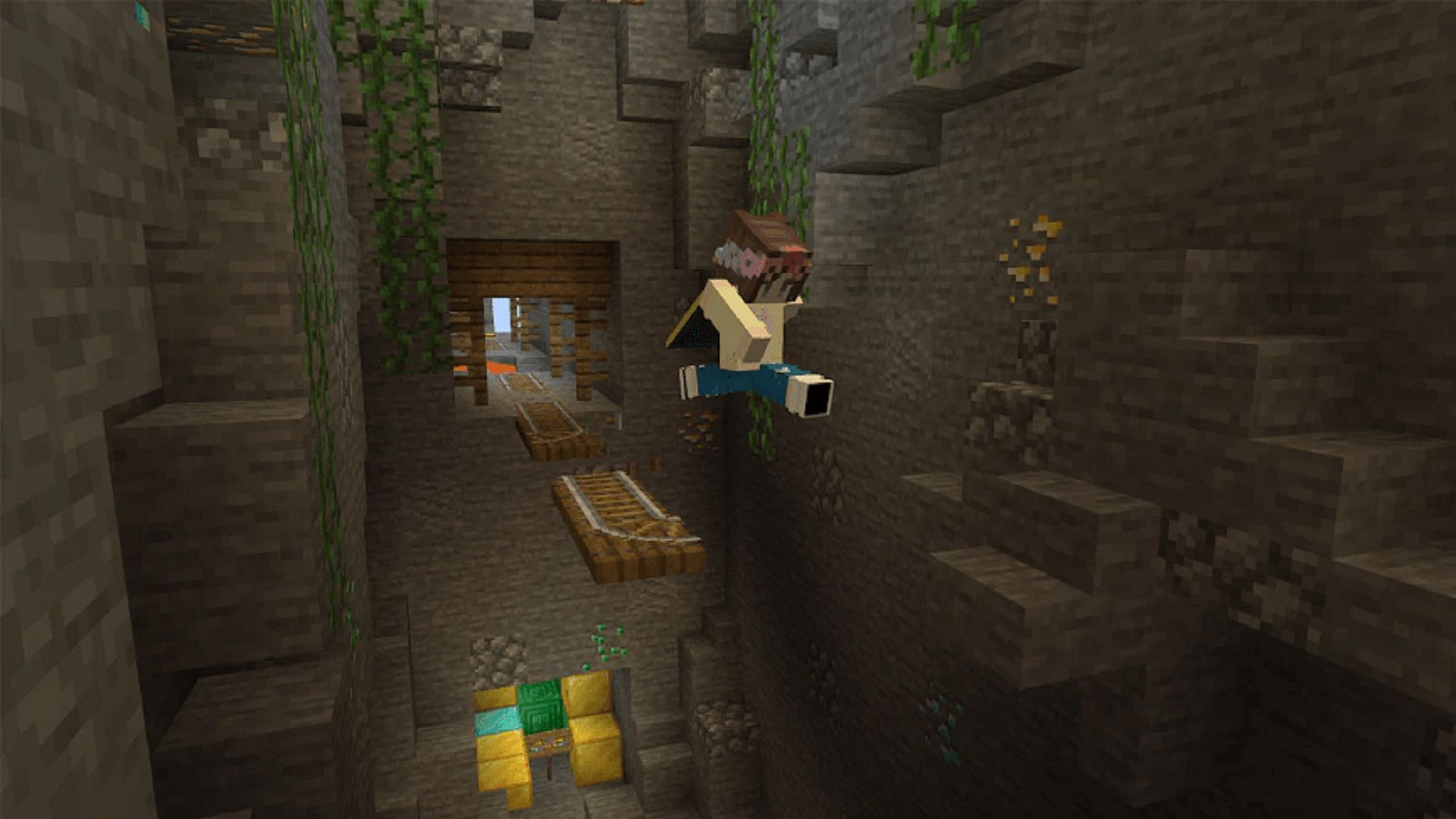 Practicing movement skills will help players&#039; PvP abilities no matter how they practice them (Image via Mojang)