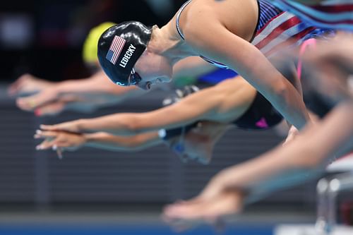 Ledecky competes in the Women's 800m Freestyle Final at the Tokyo Olympics, 2021 (Image via Getty)