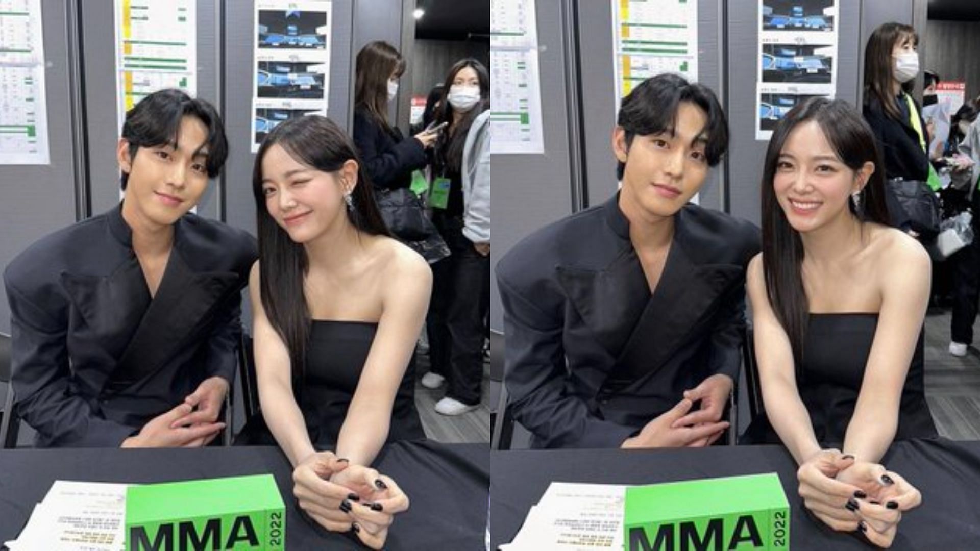 Ahn Hyo-seop and Kim Se-jeong presented at the 2022 Melon Music Awards (Image via Instagram/@Clean_0828)