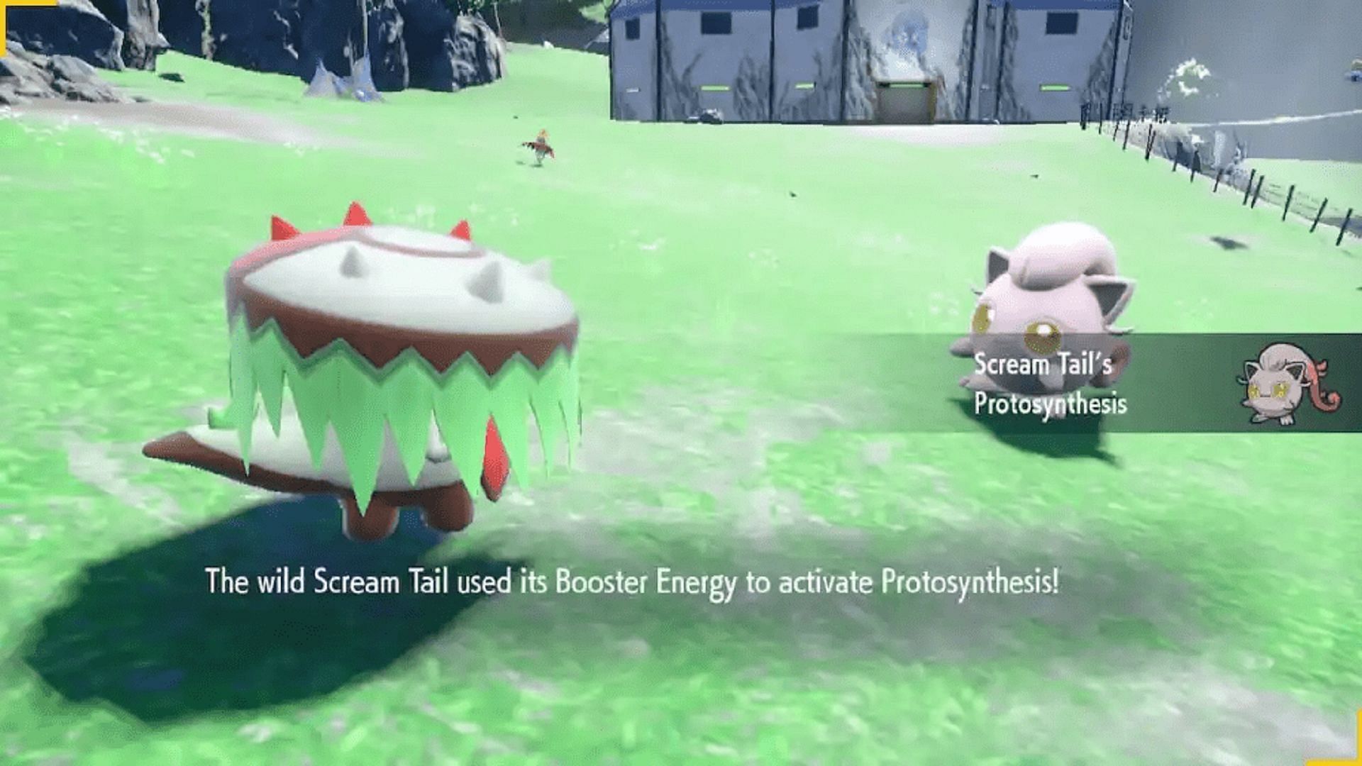 Scream Tail expends its Booster Energy to activate Protosynthesis (Image via Game Freak)