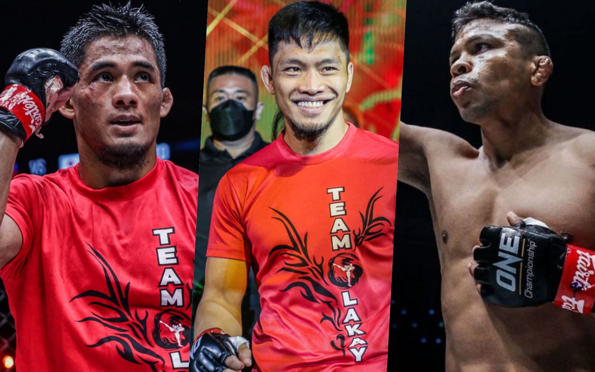 Lito Adiwang (M) shared his prediction on the highly-anticipated Bibiano Fernandes (R) vs Stephen Loman (L) showdown. | Photo by ONE Championship