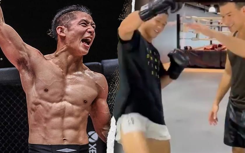 WATCH Hiroki Akimoto teaches Mitch Chilson how to throw a question mark kick