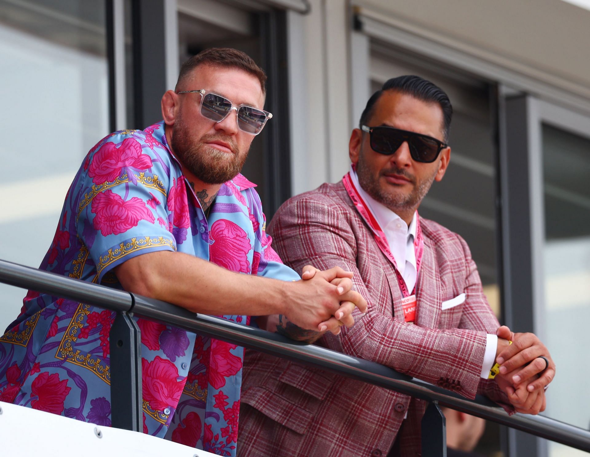 Conor McGregor with manager Audie Attar at F1 Grand Prix of Monaco - Qualifying