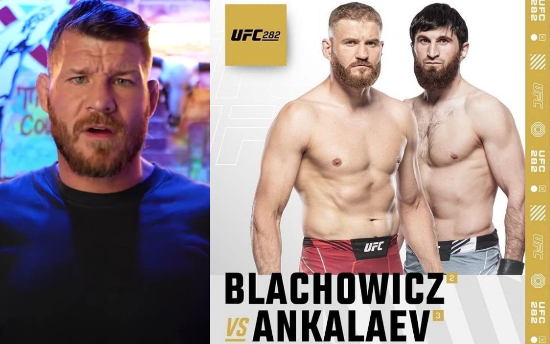 Michael Bisping (left), Jan Blachowicz &amp; Magomed Ankalaev (right) [Image courtesy of @janblachowicz on Instagram]