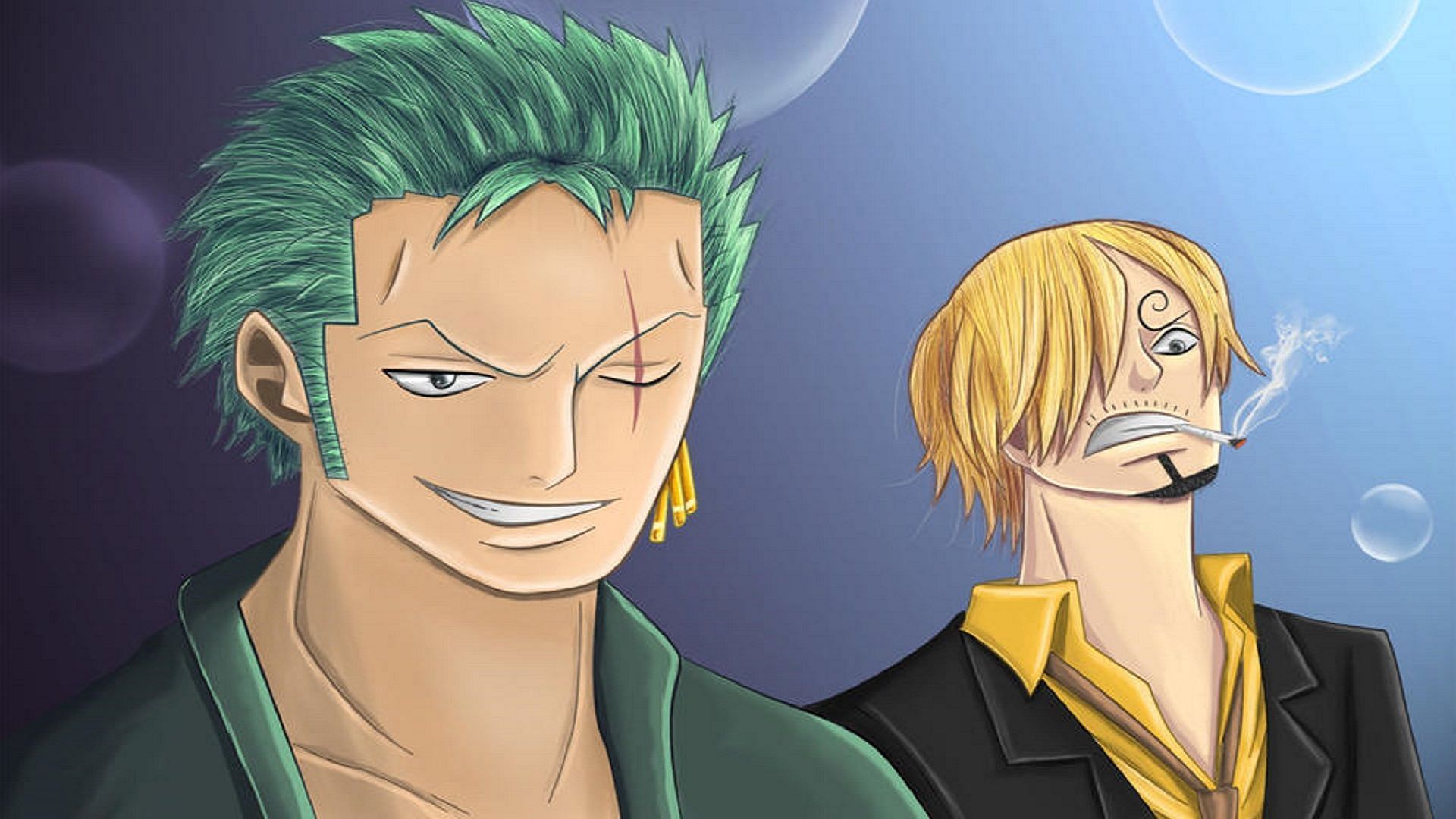 Zoro, the number two of Strawhat Pirates, and Sanji, the number three (Image via Eiichiro Oda/Shueisha, One Piece)