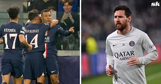 PSG's official account tweets about Lionel Messi's UEFA Champions League record being broken by Kylian Mbappe
