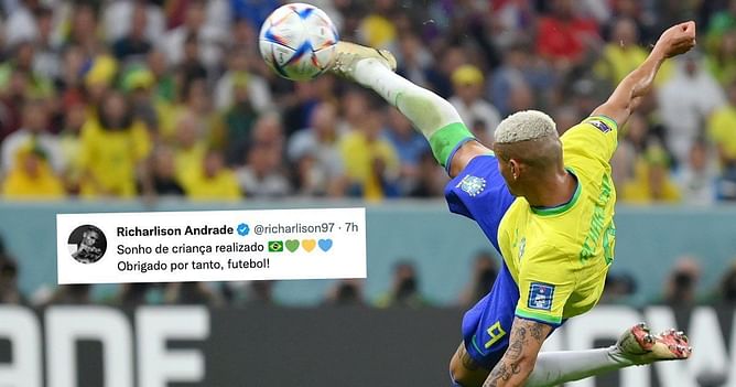 Brazil star Richarlison posts emotional message after scoring brace vs Serbia in FIFA World Cup opener