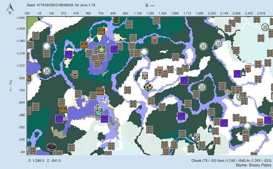 Players can find a fully activated End Portal in this Minecraft seed (Image via Chunkbase)