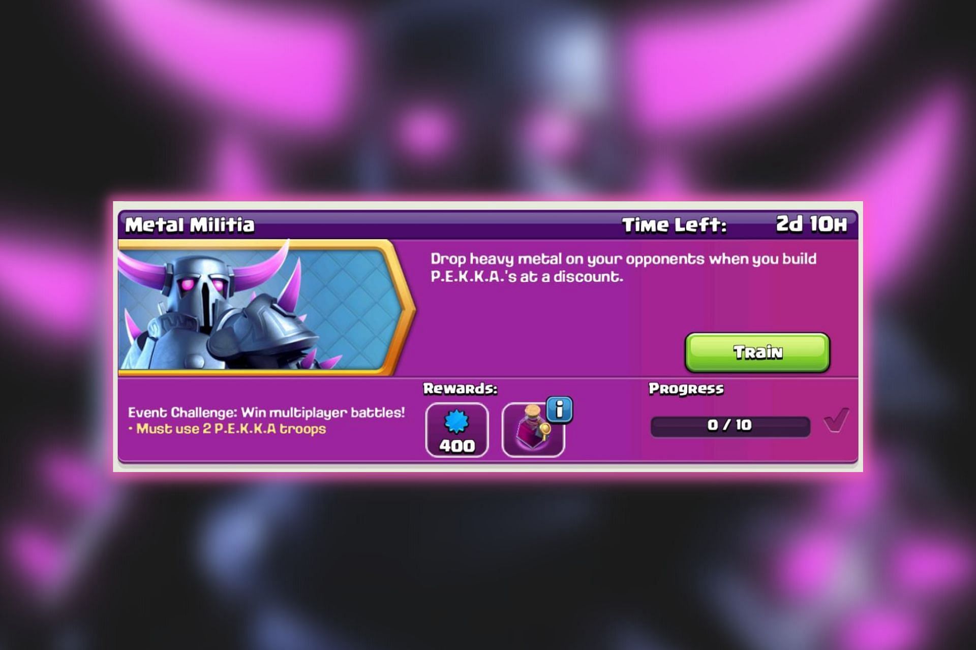 Metal Militia challenge in Clash of Clans (Image via Sportskeeda)