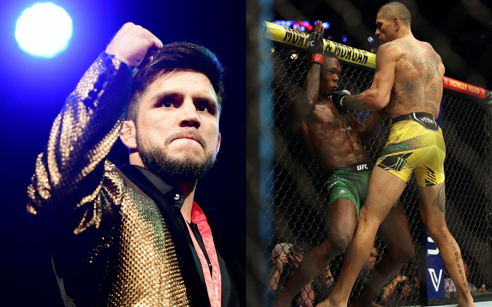 Henry Cejudo (left) and Israel Adesanya vs Alex Pereira at UFC 281 (right) [Image Courtesy: Getty Images] 