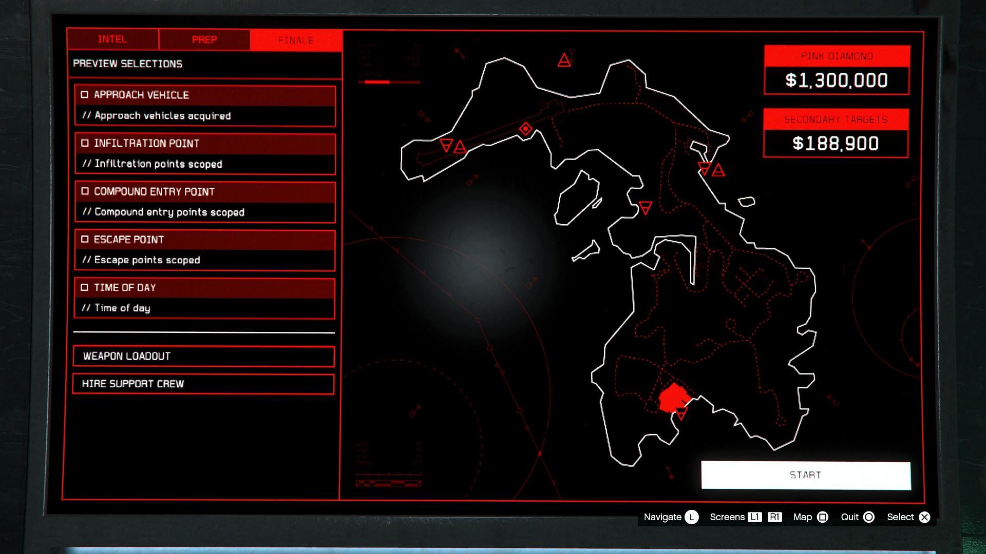 You will see a screen like this one when you finish the setup and all prep missions (Image via Rockstar Games)