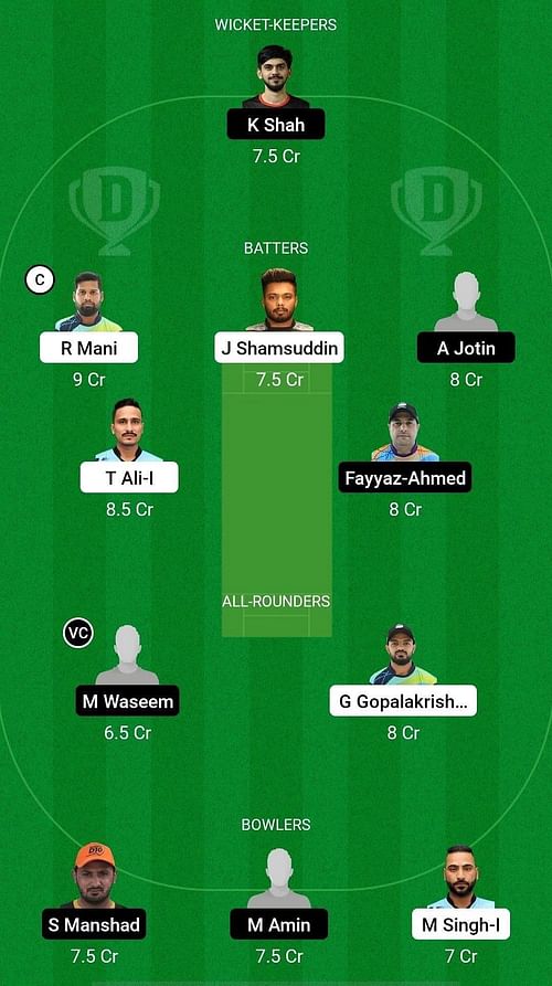 Colatta Chocolates vs Pacific Group Dream11 Prediction - CBFS T10 League - Fantasy Team #1