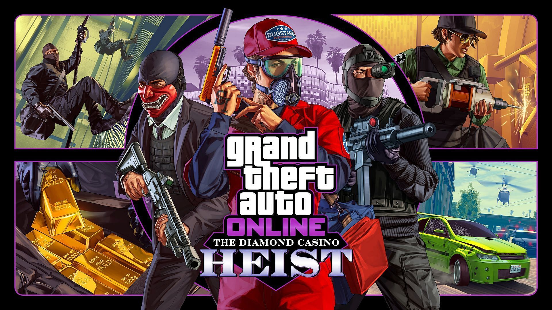Official artwork for the heist (Image via Rockstar Games)