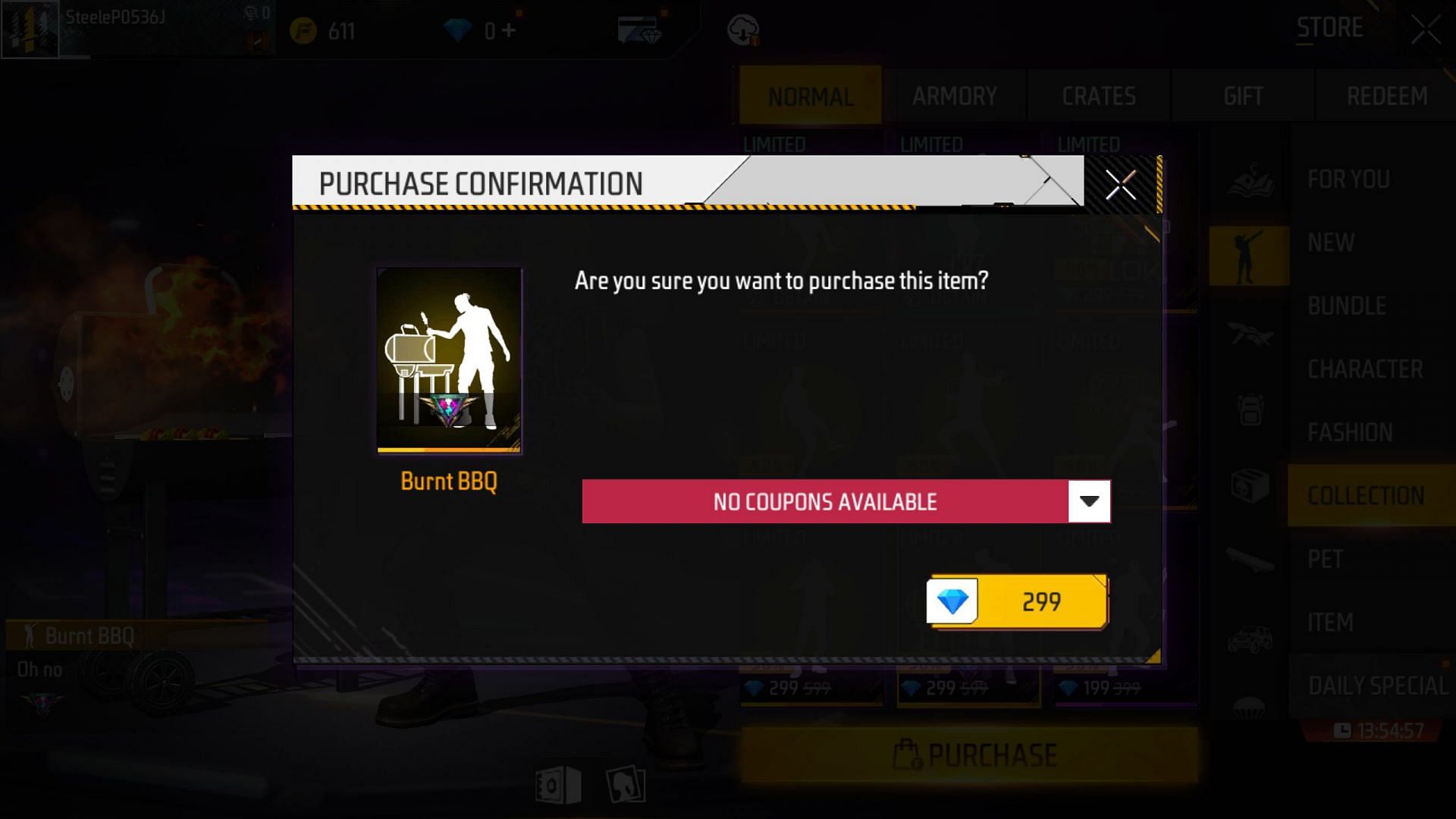 Confirm the purchase to receive the emote (Image via Garena)