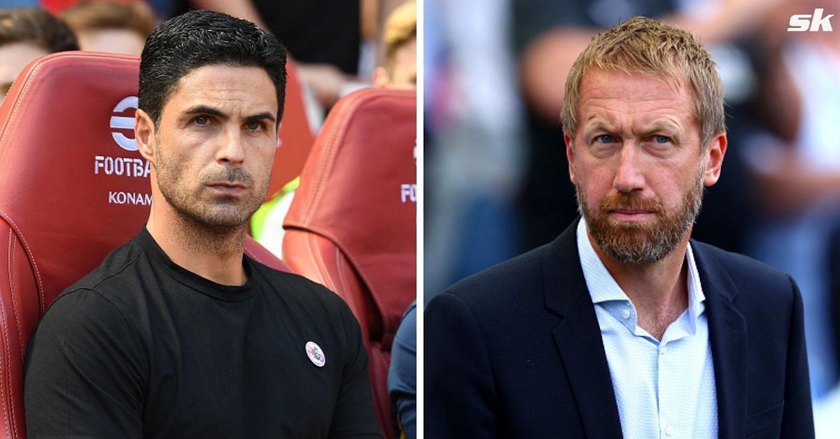[L-to-R] Mikel Arteta and Graham Potter.