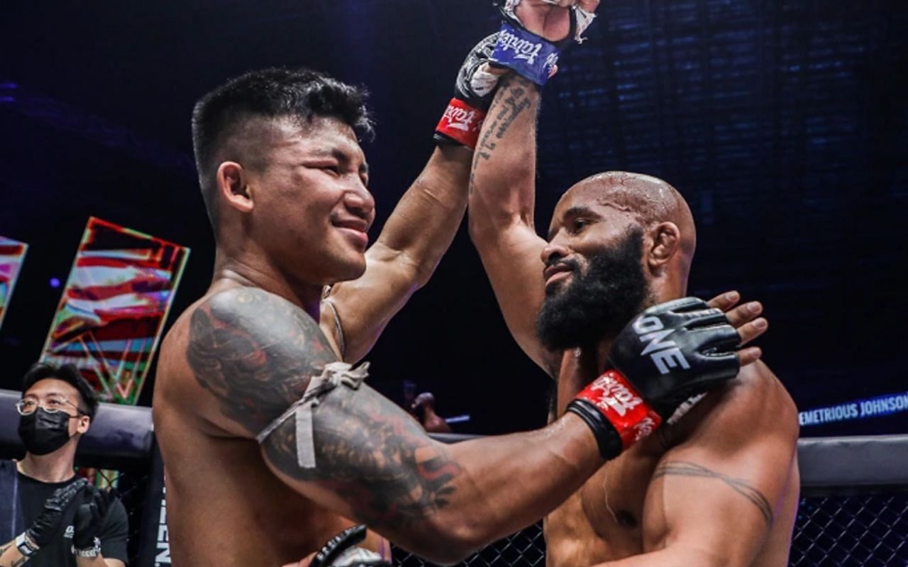 (left) Rodtang Jitmuangnon and (right) Demetrious Johnson at ONE X [Credit: ONE Championship]