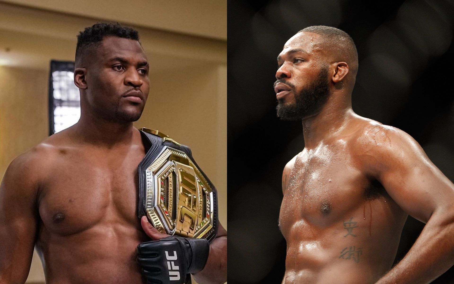 Francis Ngannou (Left), Jon Jones (Right) [Image courtesy: @francisngannou on Instagram, Getty]