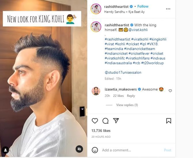 virat kohli hair style image