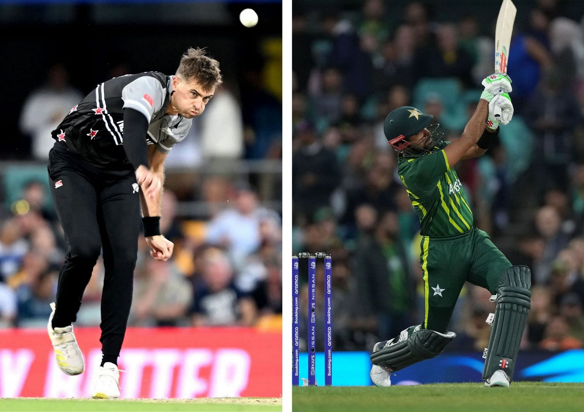 Tim Southee and Babar Azam will go up against each other in the first semifinal of the T20 World Cup.