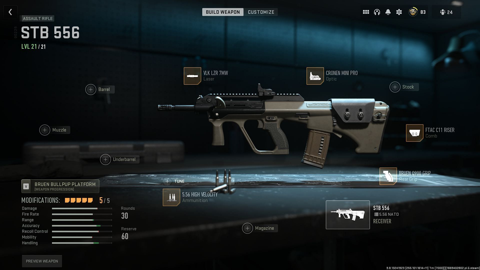 Best attachments for the STB 556 in Modern Warfare 2 (Image via Activision)