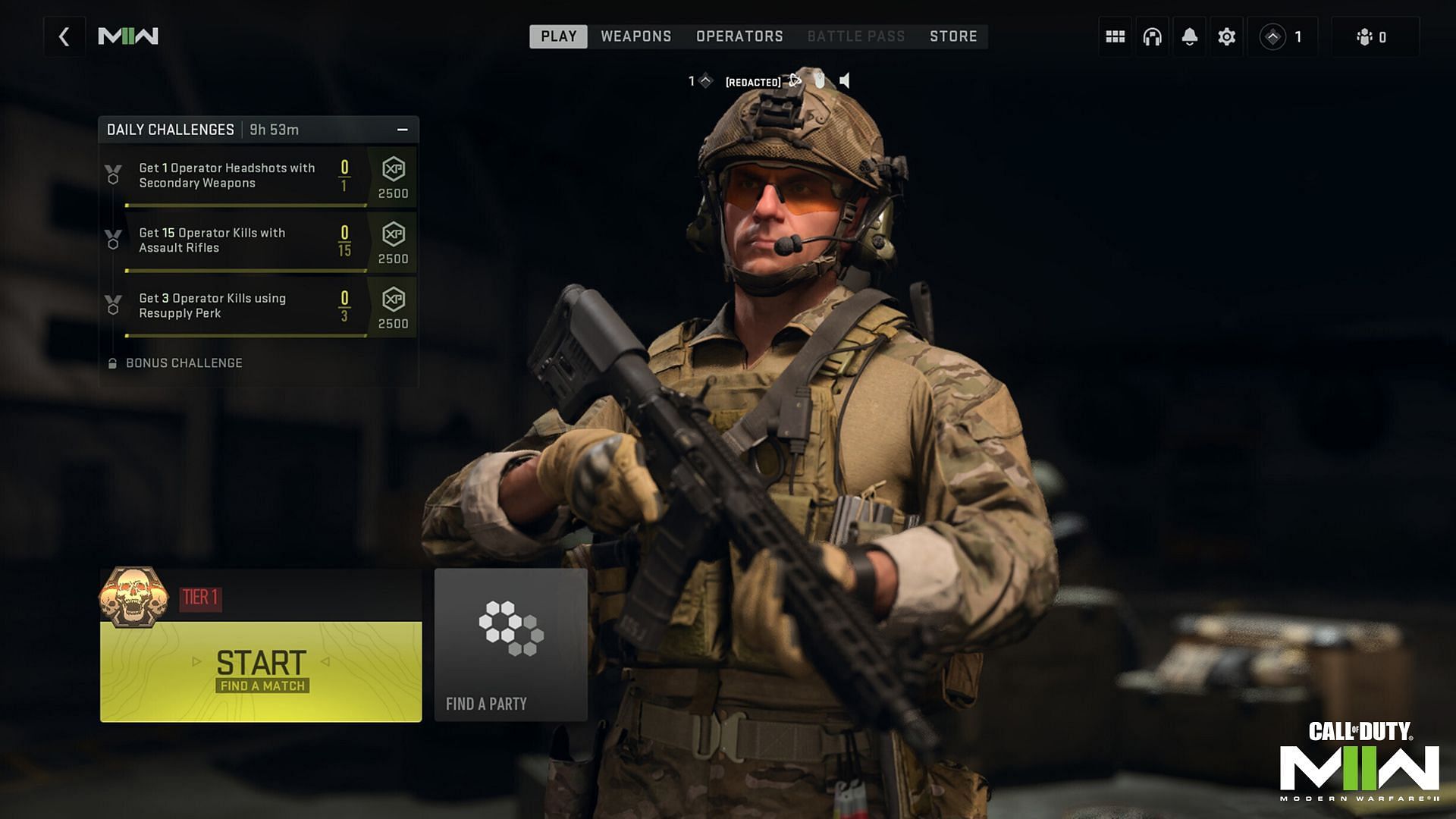 Players can compelte daily challenges to earn Special Ops stars (Image via Activision)