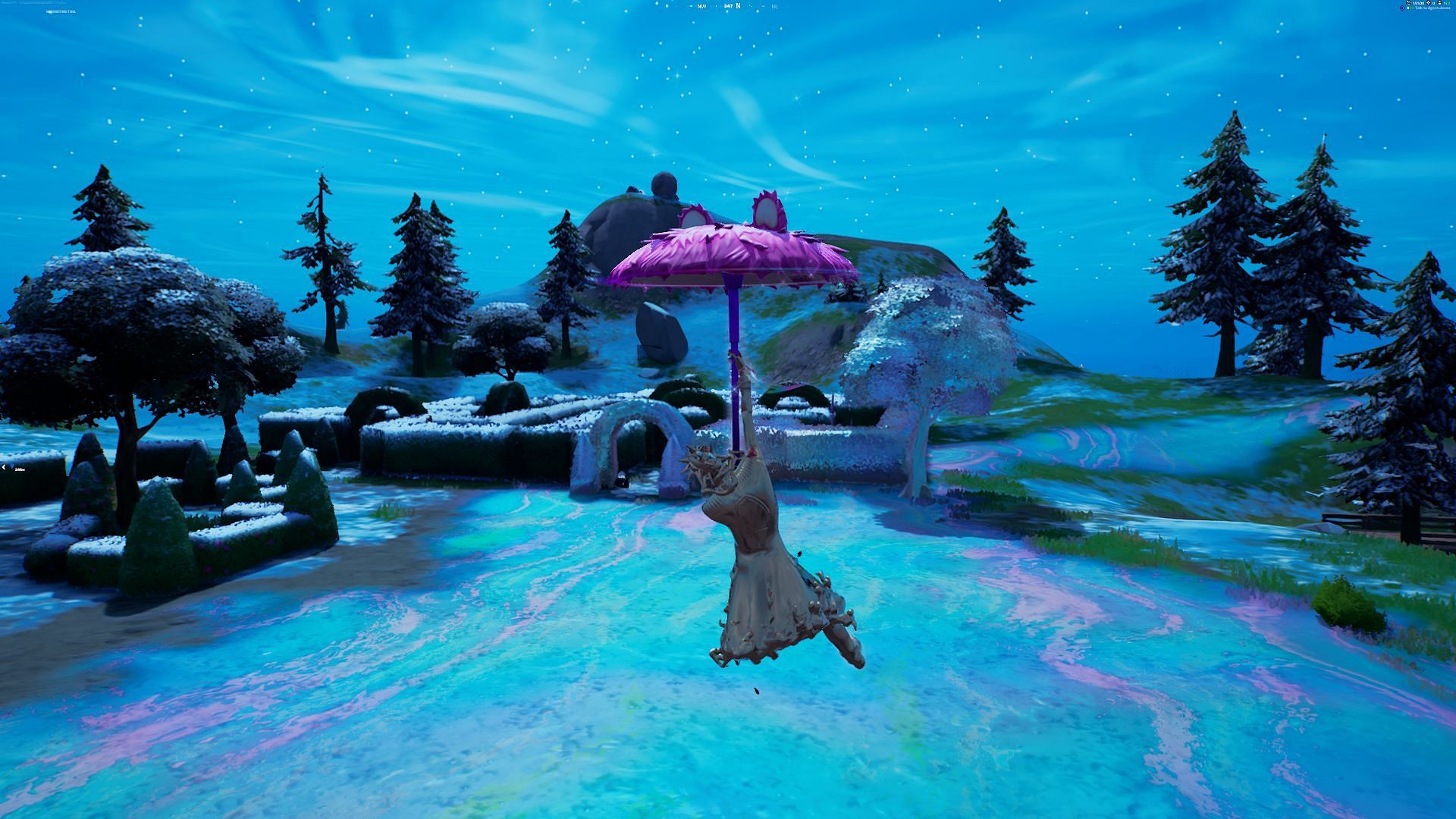 Shell or High Water is the safest location to land at to complete this challenge (Image via Epic Games/Fortnite)