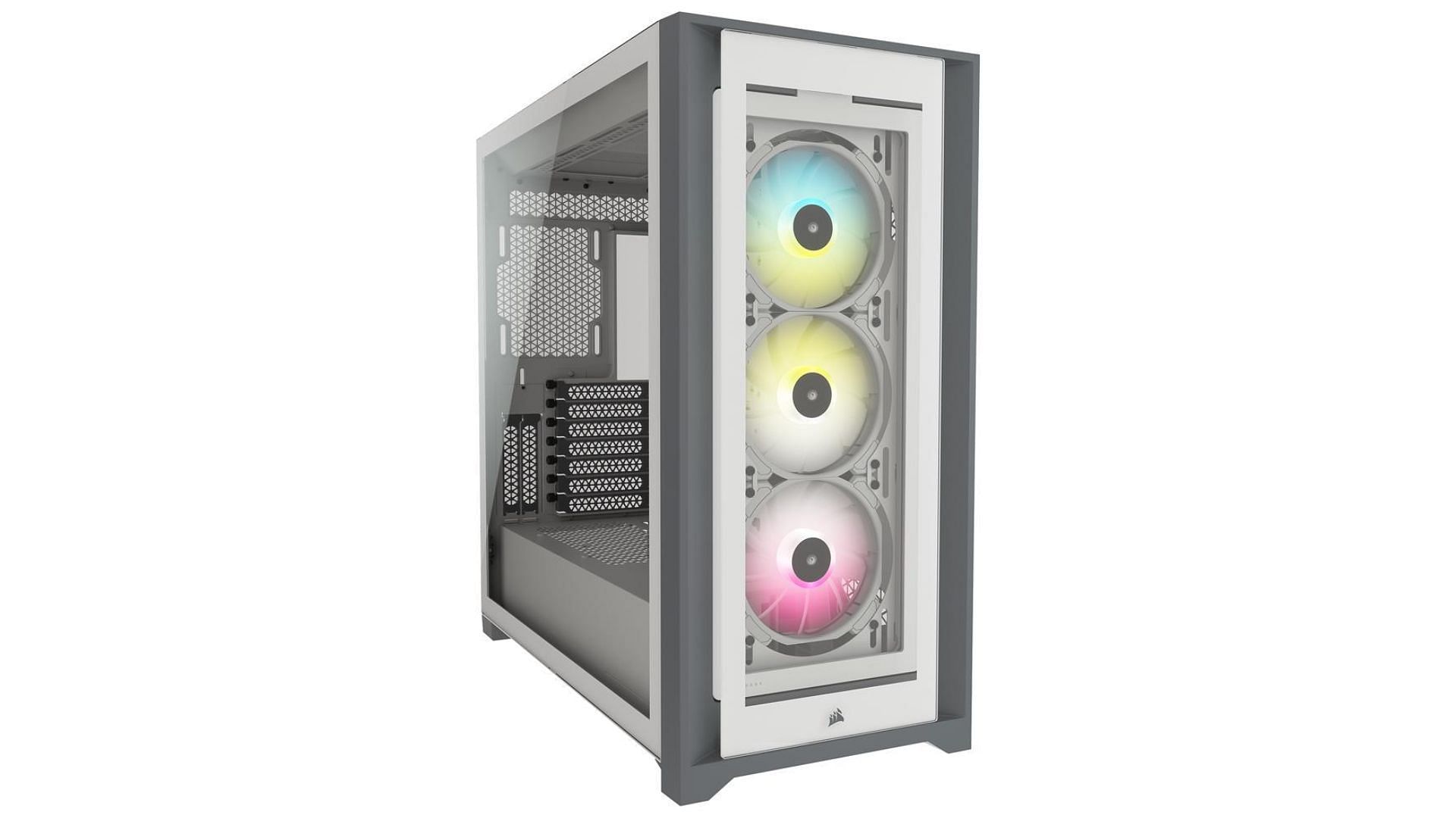 The CORSAIR iCUE 5000X RGB Tempered Glass Mid-Tower ATX case (Image via Newegg)