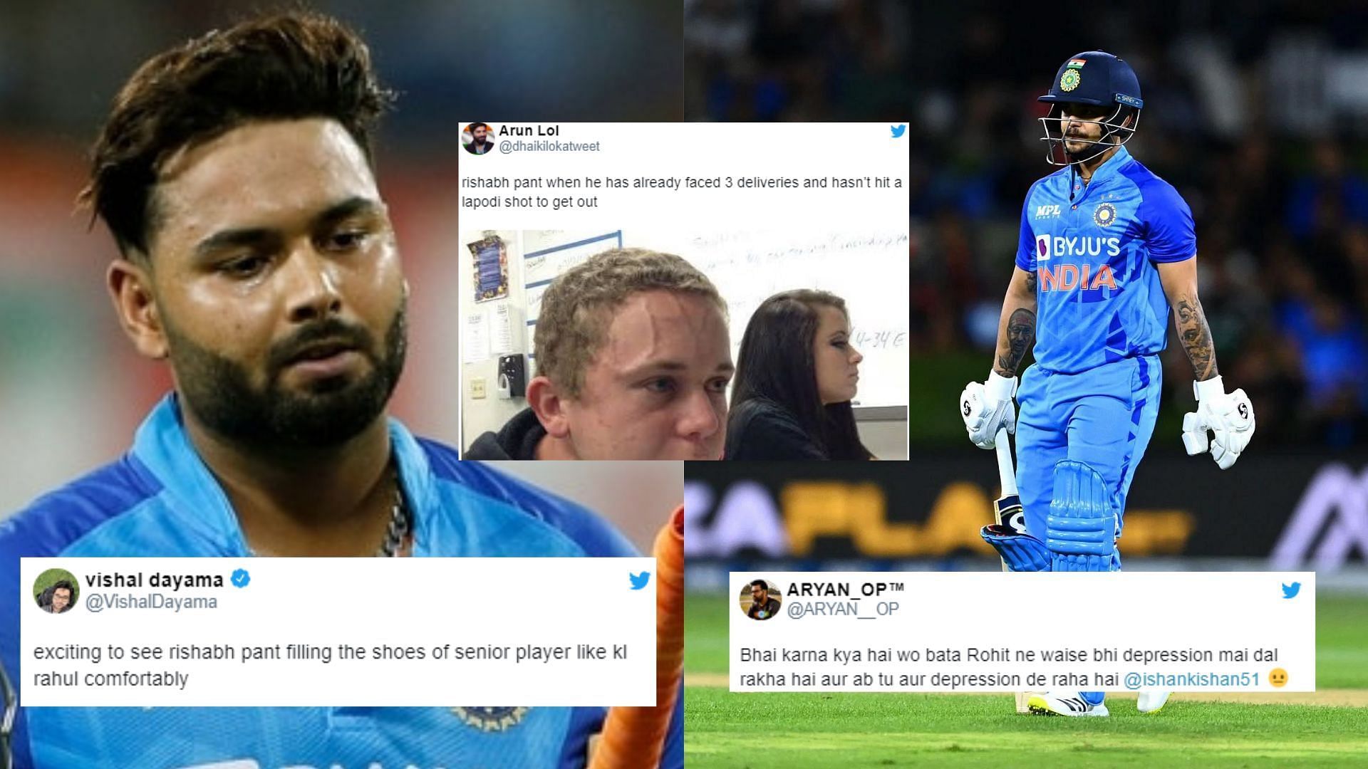 Rishabh Pant (L) and Ishan Kishan failed to grab their chances in the third T20I as well. (P.C.:Getty &amp; Twitter)