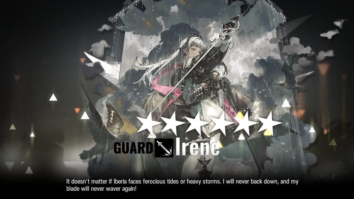 Irene as another 6-star operator (Image via Arknight)