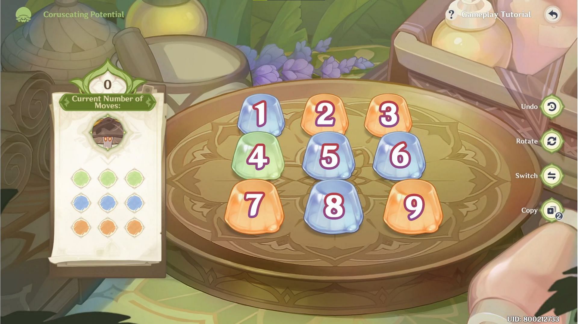 Floral Jelly puzzle for Stretchy Geo Fungus (Image via HoYoverse)