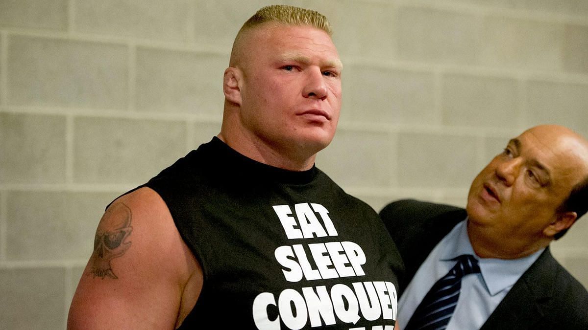 Brock Lesnar (left) and Paul Heyman (right)