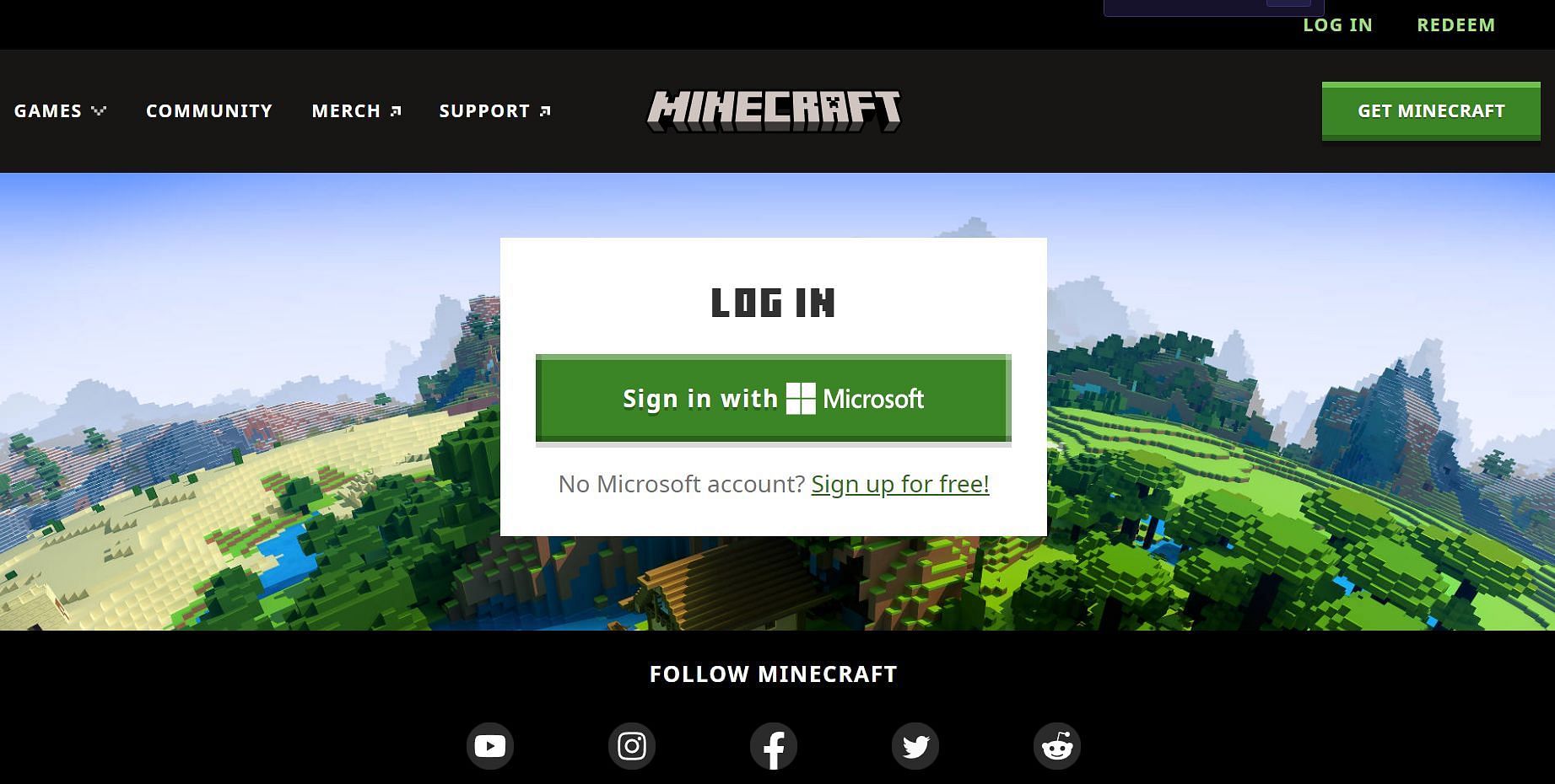 You can now sign in and then proceed with the purchase and then the download (Image via Mojang)