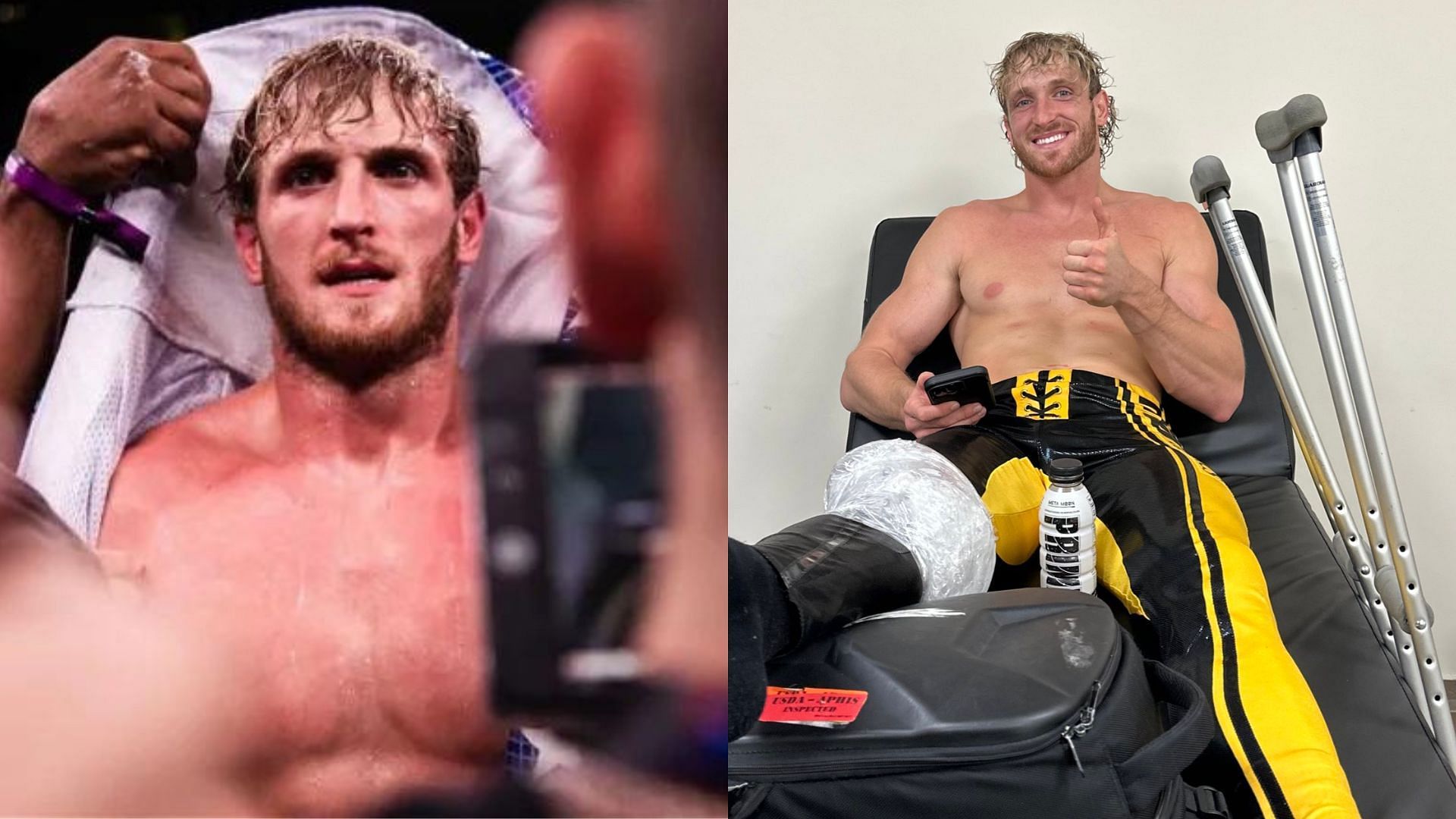 Logan Paul suffered a knee injury during his WWE Crown Jewel match