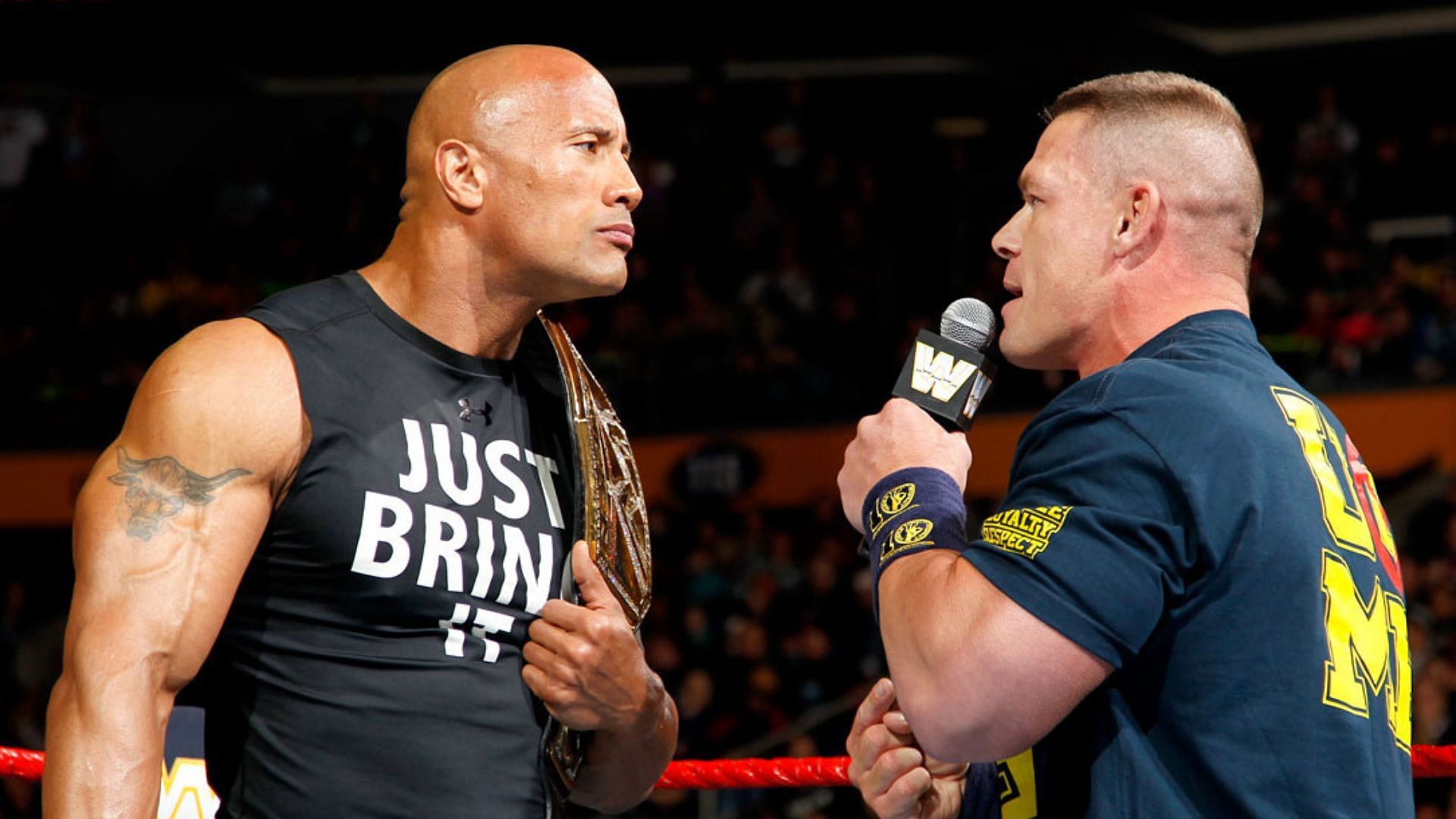 WWE Legends Dwayne The Rock Johnson and John Cena