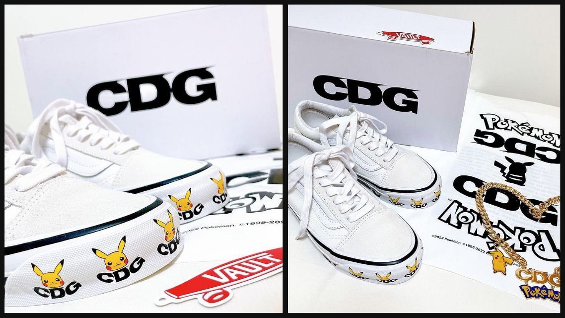 Here&#039;s a detailed look at the footwear design released under this collection (Image via CDG)
