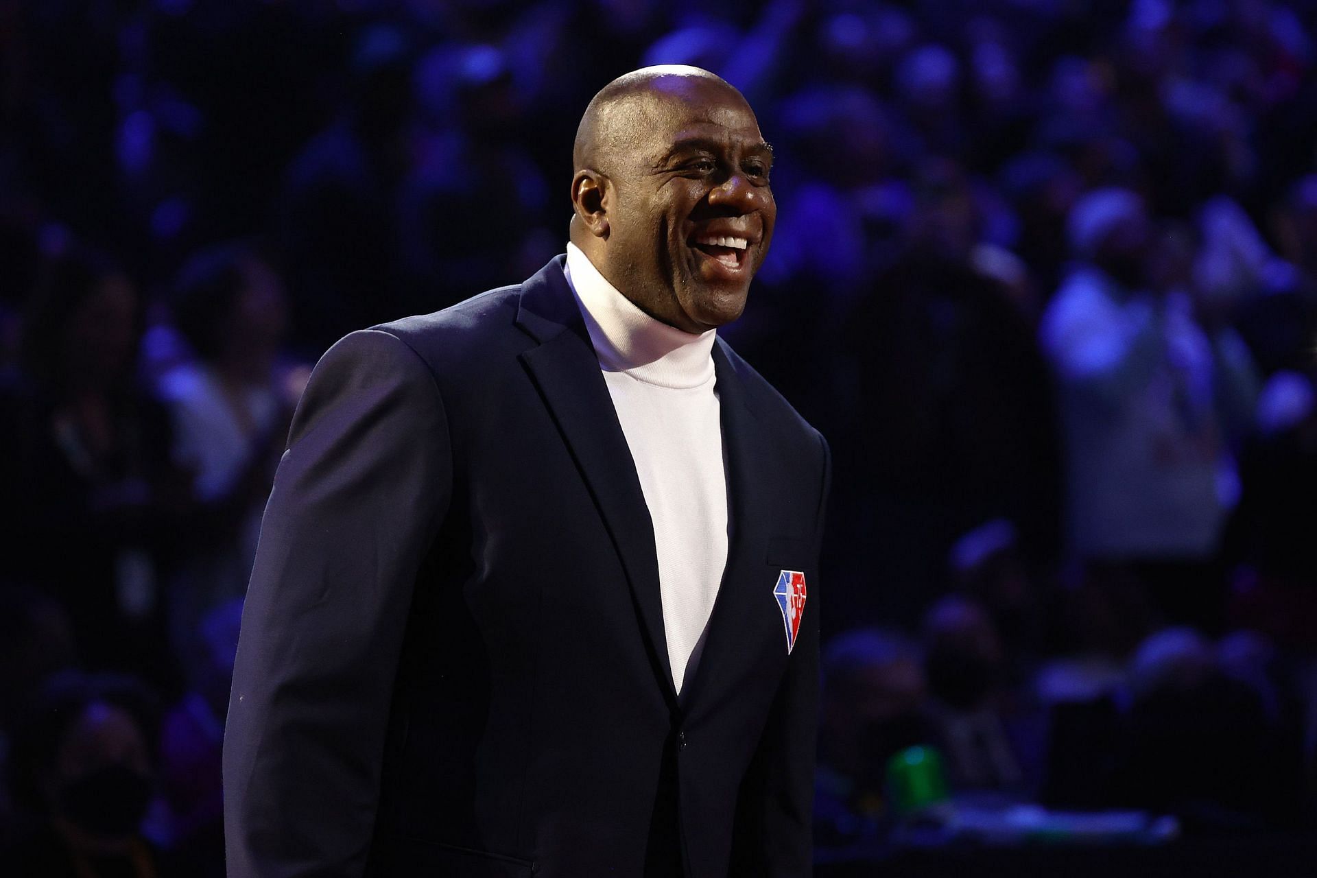 Magic Johnson at the 2022 NBA All-Star Game.