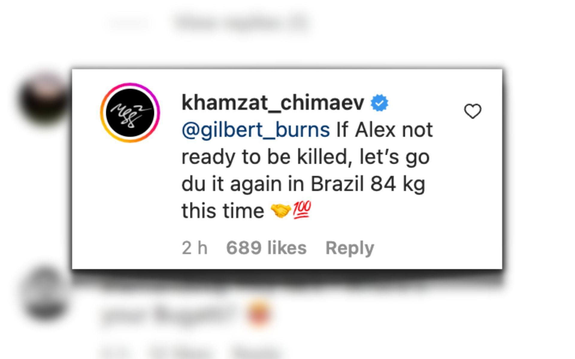 Khamzat Chimaev challenges Gilbert Burns to a rematch