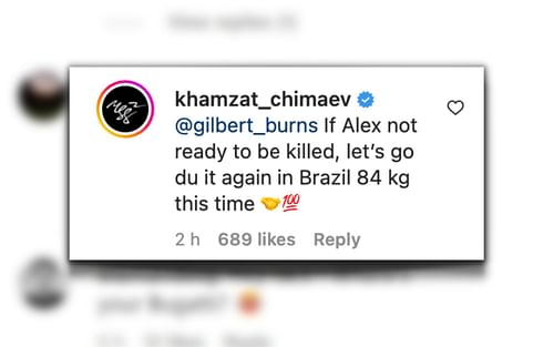 Khamzat Chimaev challenges Gilbert Burns to a rematch