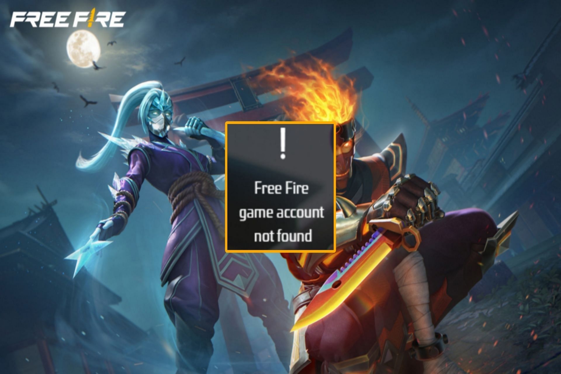 What is Free Fire game account not found error for Advance Server
