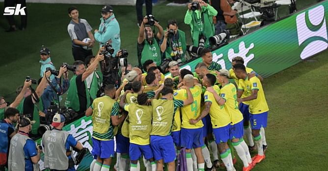 Watch: Brazil star Weverton carries injured Danilo to celebrate Casemiro's late winner against Switzerland
