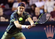 Rune in action at the 2022 Paris Masters