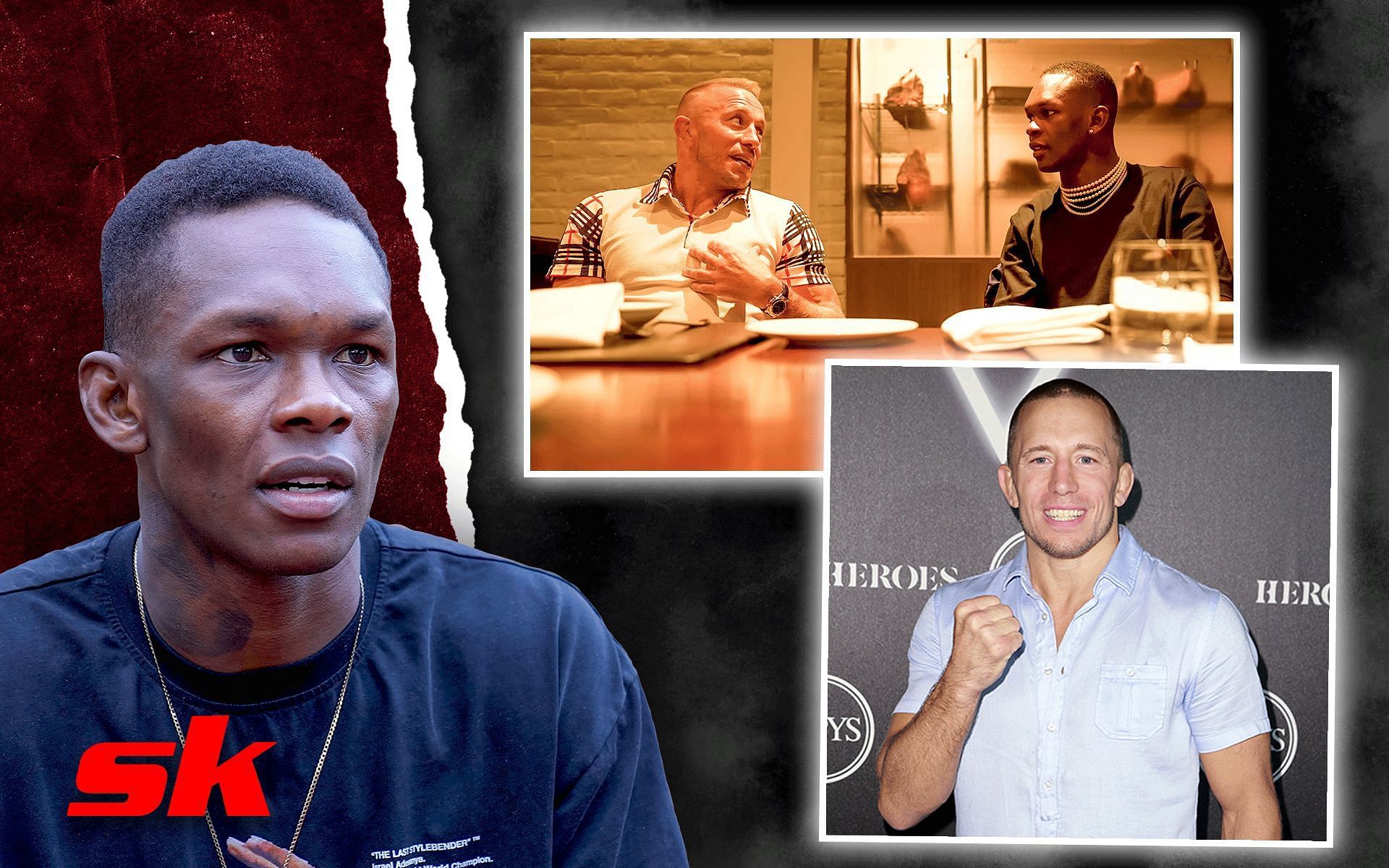 Israel Adesanya recalls dinner with Georges St-Pierre [Photo credit: FREESYLEBENDER on YT]