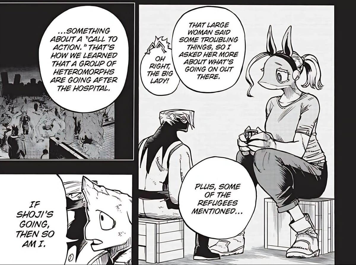 My Hero Academia chapter 372: Spinner and Present Mic reach Kurogiri as