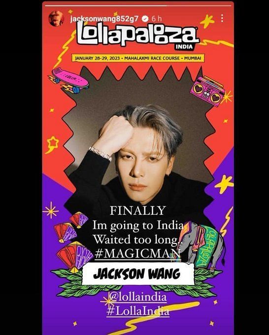 Jackson Wang at Lollapalooza India this weekend, part of his Magic