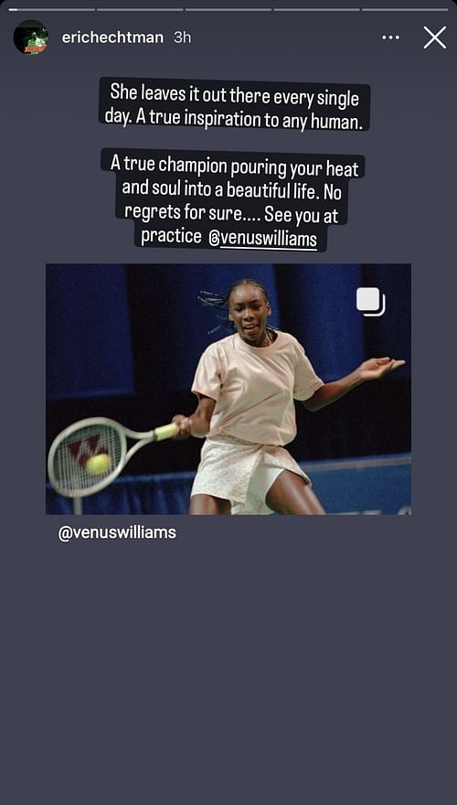 See you at court Venus, says Eric